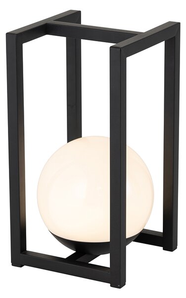 Venkovní stolní lampa černá vč. LED s dotykovým ovládáním a dobíjením - Nowi