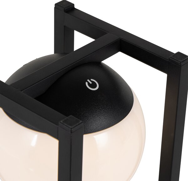 Sada 2 venkovních stolních lamp černých s dotykovým ovládáním a dobíjením - Nowi