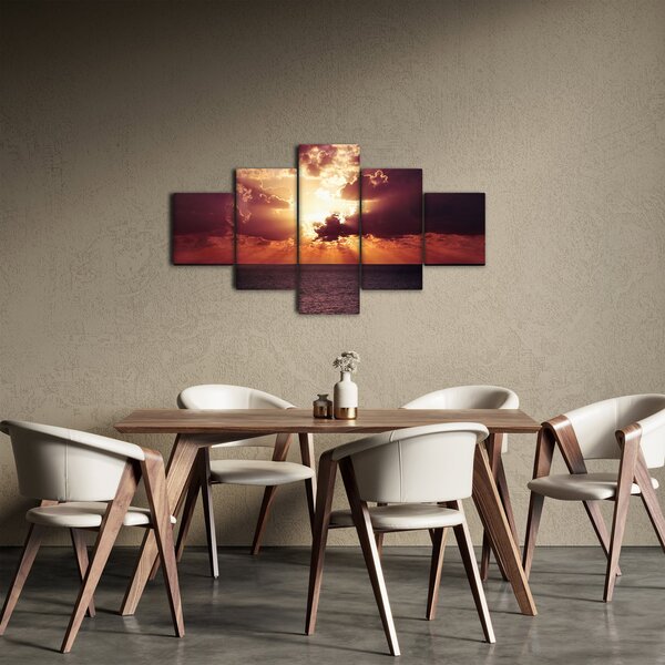 Obraz slunce za mraky (125x70 cm)