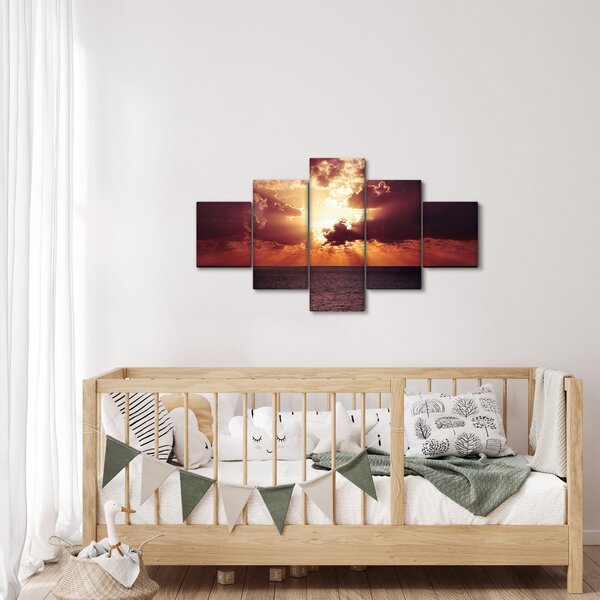 Obraz slunce za mraky (125x70 cm)