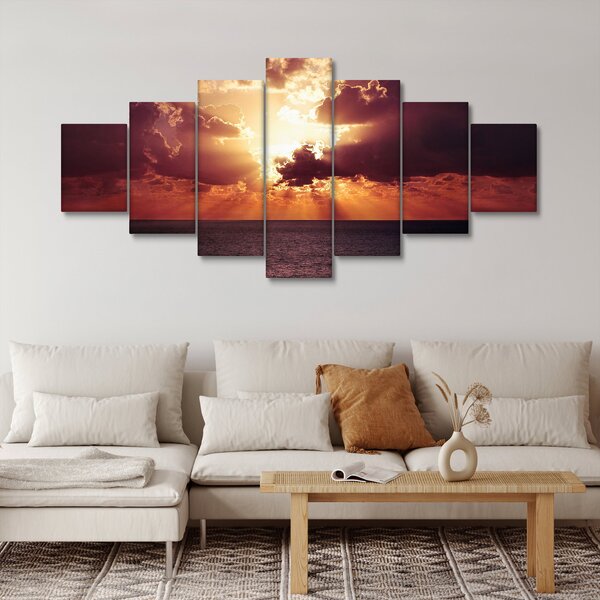 Obraz slunce za mraky (210x100 cm)