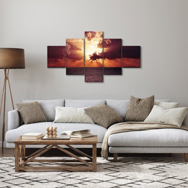 Obraz slunce za mraky (125x70 cm)