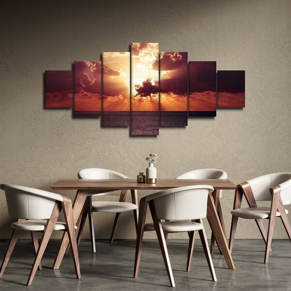 Obraz slunce za mraky (210x100 cm)