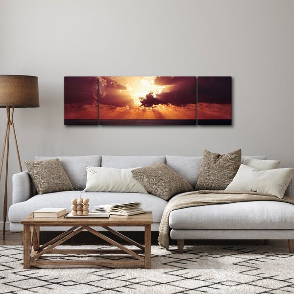 Obraz slunce za mraky (170x50 cm)