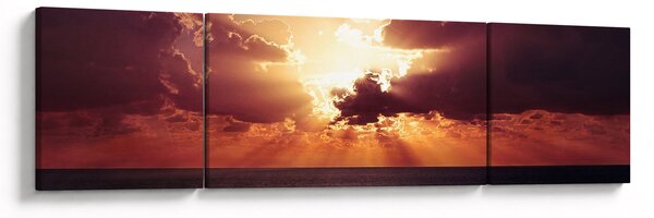 Obraz slunce za mraky (170x50 cm)