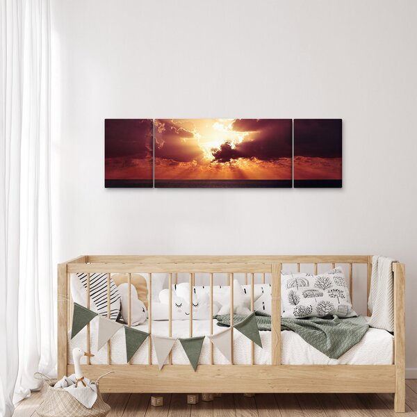 Obraz slunce za mraky (170x50 cm)