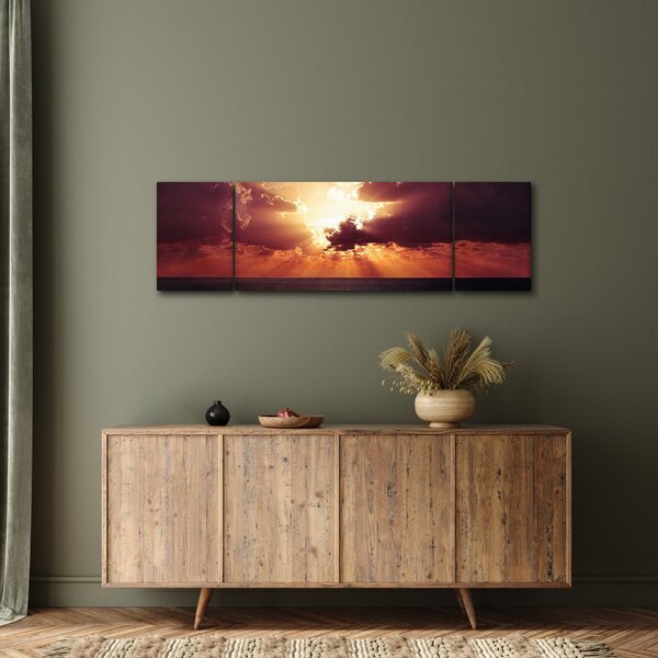 Obraz slunce za mraky (170x50 cm)