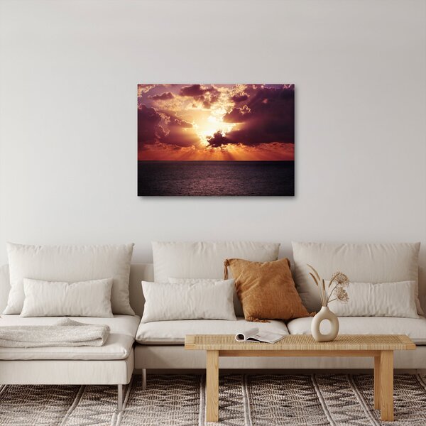 Obraz slunce za mraky (70x50 cm)