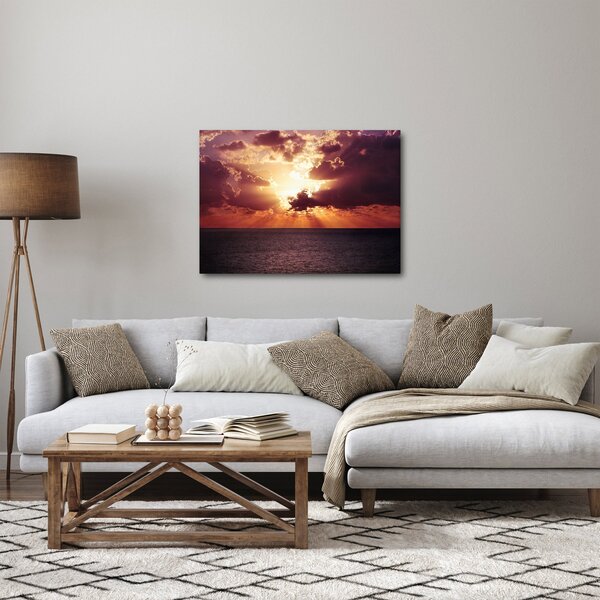 Obraz slunce za mraky (70x50 cm)