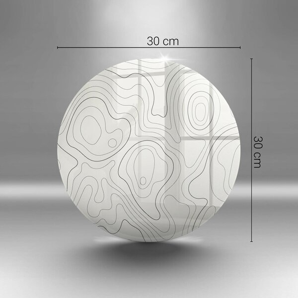 Skleněná deska do kuchyně Line art design