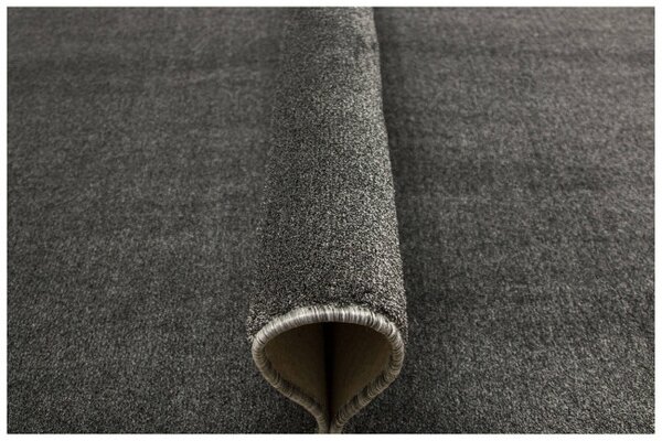 Metrážový koberec Java 177 šedý / stříbrný / černý