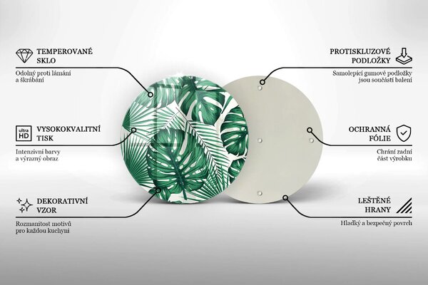 Skleněná deska do kuchyně Monstera odchází