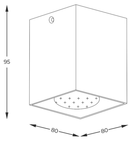 ZUMALINE Bodové svítidlo SQUARE 50475-WH-N