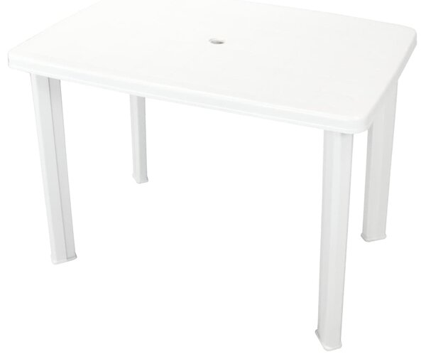 Zahradní stůl bílý 101 x 68 x 72 cm plast