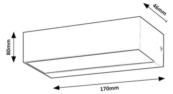 Rabalux 7935 HALDEN - Nástěnné LED venkovní svítidlo v černé barvě, LED 9W, 4000K, IP65 (LED černé venkovní svítidlo na zeď )