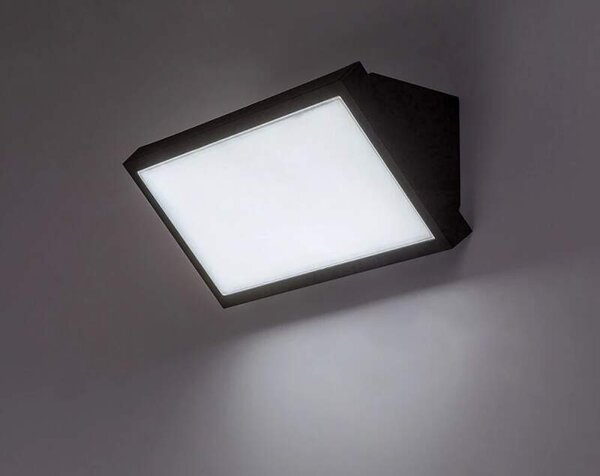 Rabalux 77150 RAPLA 2 - Nástěnné výkonné LED venkovní svítidlo v černé barvě, LED 18W, 2700 / 4000 / 6500K, IP65 (LED černé venkovní svítidlo na zeď s možností volby barvy světla)