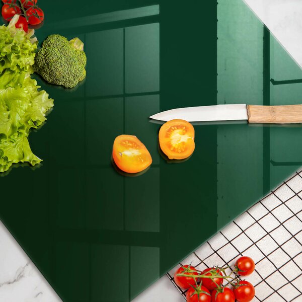 Skleněná deska do kuchyně Zelená barva
