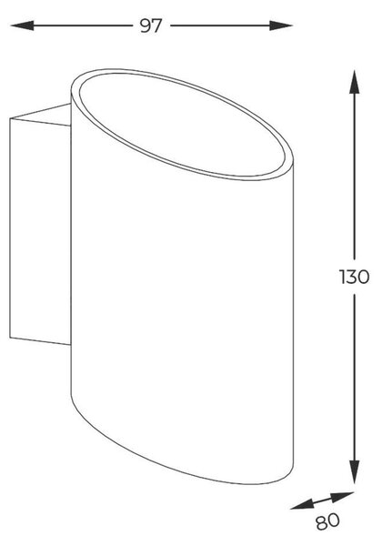 ZUMALINE Nástěnné svítidlo SLICE WL 50603-BK/GD