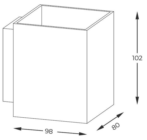 ZUMALINE Nástěnné svítidlo SOLA WL SQUARE bílá 91062