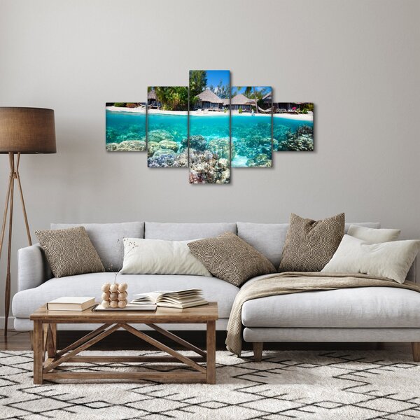 Obraz pláže na tropickém ostrově (125x70 cm)
