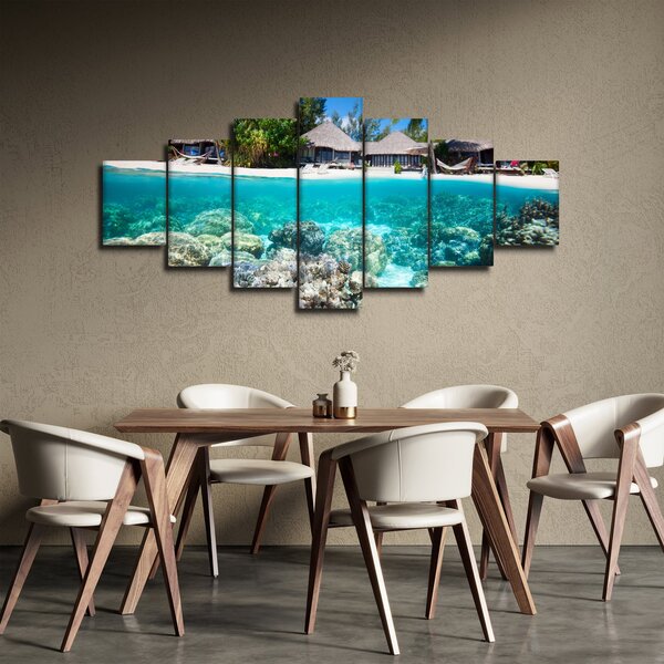 Obraz pláže na tropickém ostrově (210x100 cm)