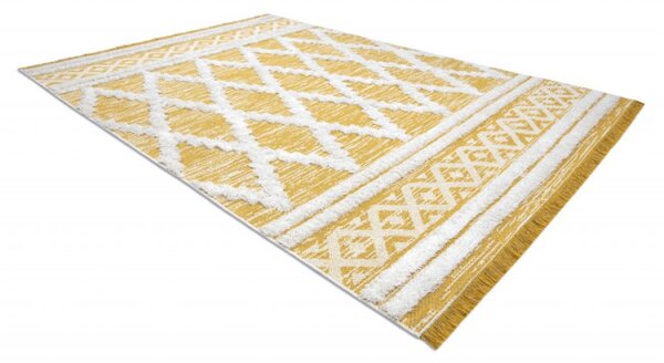 Koberec Boho SIZAL MOROC Romby 22297 žlutý/krém