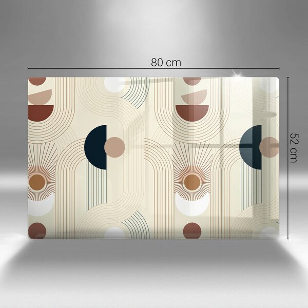 Skleněná deska do kuchyně Boho geometrické tvary