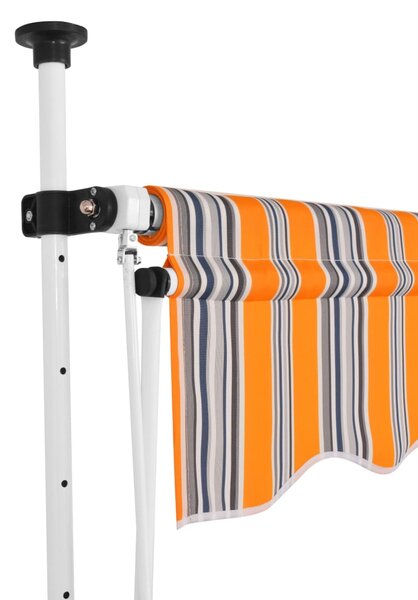 Ručně zatahovací markýza 350 cm žluto-modré pruhy