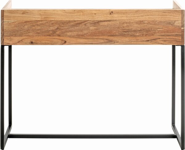 KONZOLOVÝ STOLEK, akácie, černá, barvy akácie, 100/35/80 cm - Konzolové stolky, Online Only