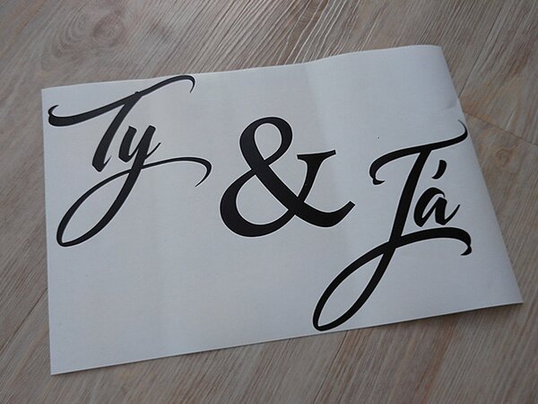 Ty & Já samolepka na zeď 50 x 34 cm