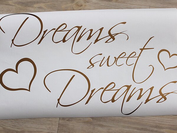Dreams sweet dreams samolepka na zeď 40 x 24 cm