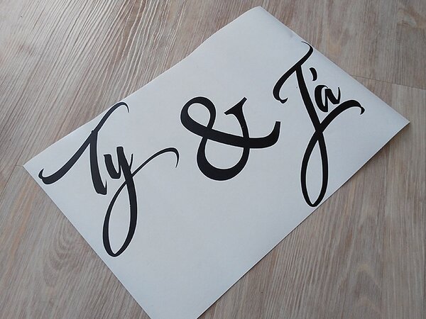 Ty & Já samolepka na zeď 50 x 34 cm