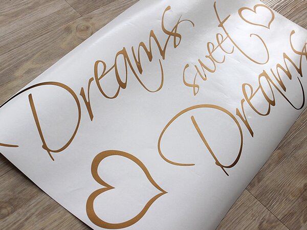 Dreams sweet dreams samolepka na zeď 40 x 24 cm