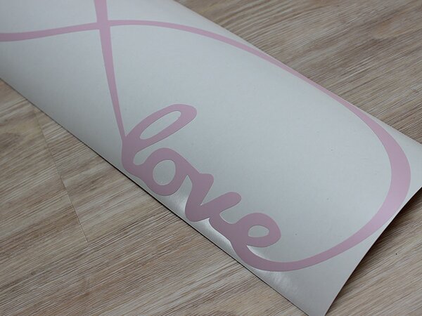 Infinity love samolepka na zeď 100 x 30 cm