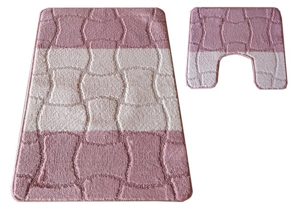 Sada koupelnových koberečků Montana Sariyer XL Dusty Rose