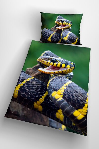 3d povlečení s hadem - Boiga 140x200 cm