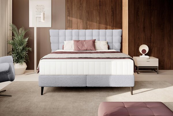 POSTEL BOXSPRING, 180/200 cm, šedá Esposa - Manželské postele