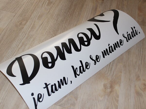 Domov je tam samolepka na zeď 75 x 32 cm