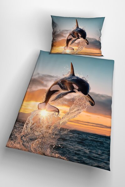 3d povlečení s kosatkou - Orca 140x200 cm