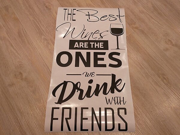 Drink with friends samolepka na zeď 40 x 75 cm