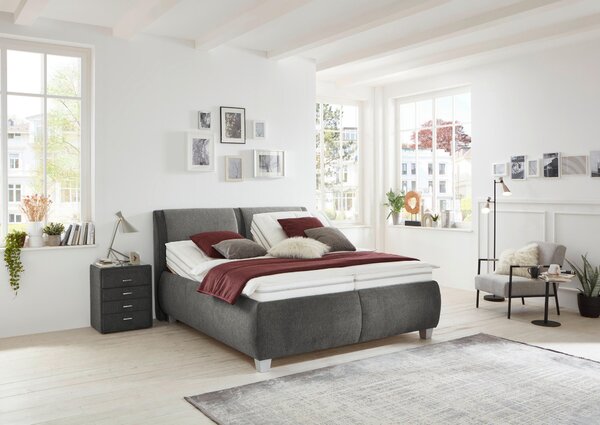 ČALOUNĚNÁ POSTEL, 180/200 cm, šedá, modrošedá Beldomo - Sleep - Postele s úložným prostorem