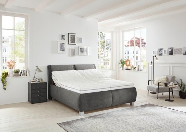 ČALOUNĚNÁ POSTEL, 180/200 cm, šedá, modrošedá Beldomo - Sleep - Postele s úložným prostorem