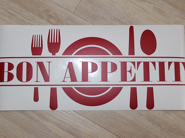 Bon Appetit samolepka na zeď 60 x 26 cm