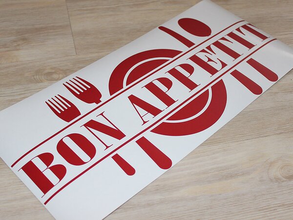 Bon Appetit samolepka na zeď 60 x 26 cm