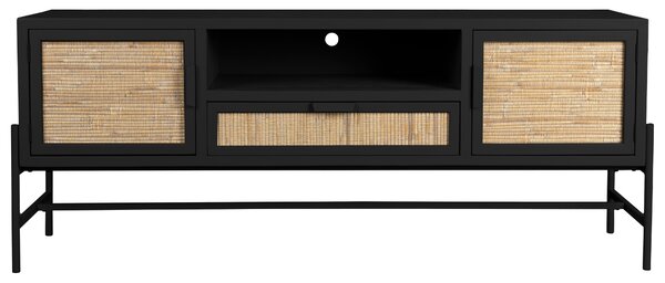 Černý TV stolek DUTCHBONE YASU 148 x 38 cm