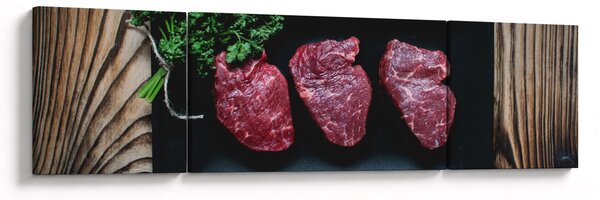 Obraz masa na talíři (170x50 cm)