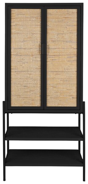 Černá šatní skříň DUTCHBONE YASU 160 x 70 cm