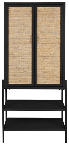 Černá šatní skříň DUTCHBONE YASU 160 x 70 cm