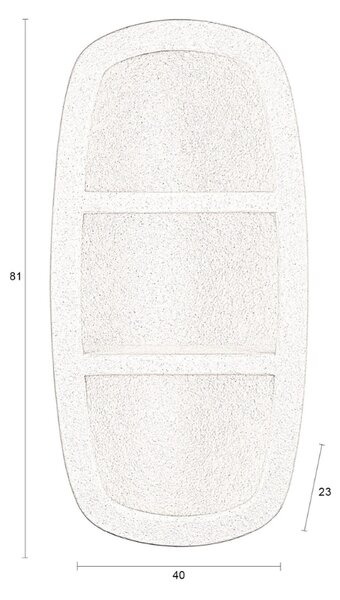 Béžová police DUTCHBONE VEDA 40 x 23 cm
