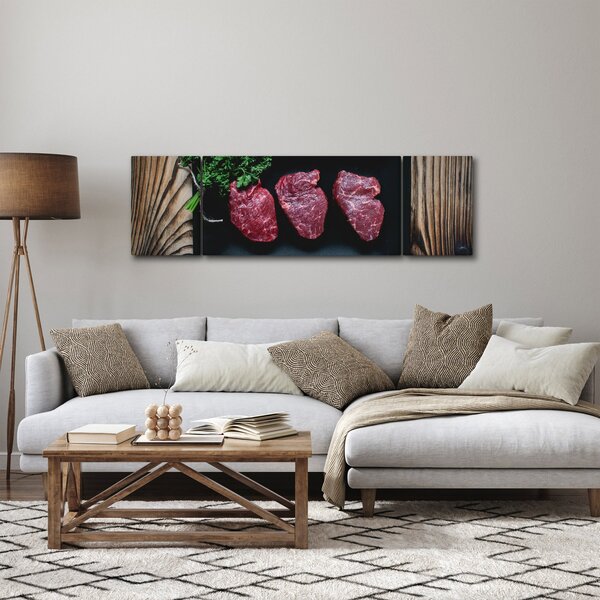 Obraz masa na talíři (170x50 cm)